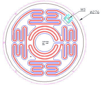 不锈钢石墨烯发热盘 D259-220V-1200W